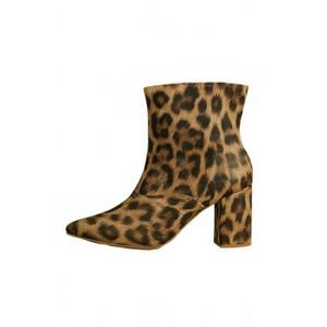 NEW EVERGLADES women's luxe block heel ankle boots in leopard